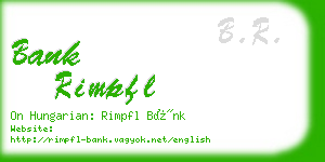bank rimpfl business card